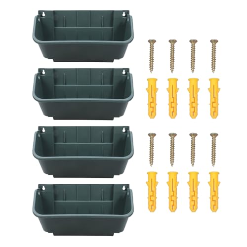 MCAOAL Set Von 4 Vertikaler Garten Pflanzer Verbessert Ihre Dekore Freien Mit Stilvollen Wand Montierten Töpfen Plastikgarten Pflanzer von MCAOAL