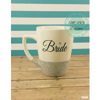 Braut Herz Glitzer Kaffeetassebrautgeschenkhochzeitsgeschenk von MCBGDesigns