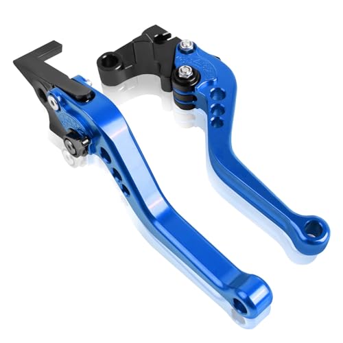 Für H&ONDA MSX 125 MSX125 GROM 2013-2023 MSX125SF 2016-2023 Motorrad Zubehör Kurze & Lange Bremse Kupplung Hebel Griffe Hebel(Short Blue) von MCBXTH