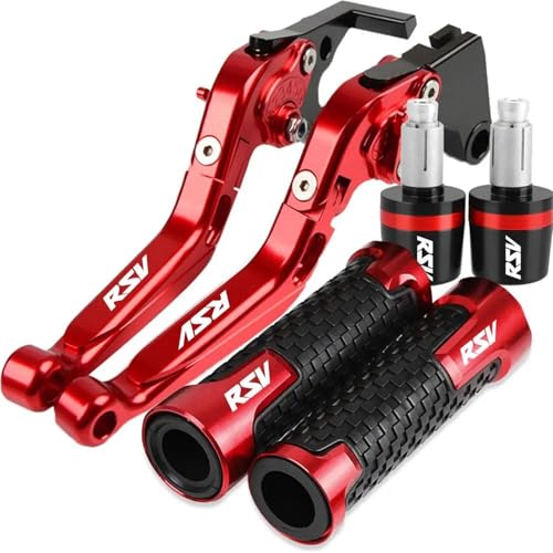 MCBXTH Bremshebel Zubehör Motorrad Bremse Kupplung Hebel Griff Bar Grip Enden Für Aprilia RSVMILLE RSVR RSV R Mille 1999-2003 2002 2001 2000(Red a) von MCBXTH