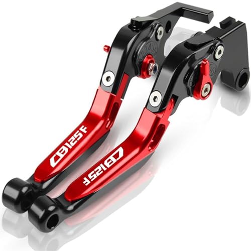 MCBXTH Für H&ONDA CB125F CB 125F 2015 2016 2017 2018 2019 CB125F Handbremse Motorrad Einstellbare Ausziehbare Bremskupplungshebel Hhandbar(Red 3) von MCBXTH