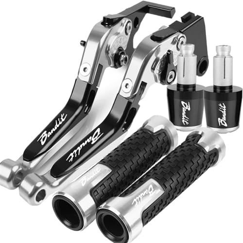 MCBXTH Für Suzuki GSF1250 GSF600 GSF250 GSF650 S/N Bandit GSF 1250 250 600 650 2007-2015 Motorrad Bremse Kupplungshebel Lenkergriffe(Color:Silver1) von MCBXTH