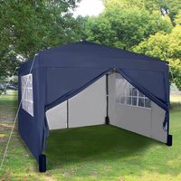 Mcc Direct - 3x3 Meter Faltpavillon in Blau mit 4 abnehmbaren Seiten von MCC DIRECT