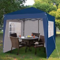 Mcc® 2x2 Meter Pavillon, Gartenpavillon, Faltpavillon, Festzelt, Partyzelt, mit 4 Abnehmbaren Seitenteilen, Blau von MCC DIRECT