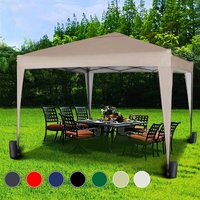 3x3 Meter Faltpavillon, Gartenzelt, Festzelt, Pavillon, in Beige von MCC DIRECT