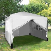 Mcc Direct - 3x3 Meter Faltpavillon in Weiß mit 4 abnehmbaren Seiten von MCC DIRECT
