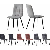 Mcc Direct - MCCDirect Esszimmerstuhl Henri im 2er Set aus Kunstvelourleder mit Metallbeinen, Designerstuhl, Küchenstuhl, in 4 Farben erhältlich Mcc Direct - MCCDirect Esszimmerstuhl Henri im 2er Set aus Kunstvelourleder mit Metallbeinen, Designerstuhl, Küchenstuhl, in 4 Farben erhältlich von MCC DIRECT