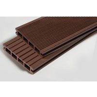 Mccover - packung 1 m² Doppelverbund-Terrassendiele – Schokolade, l: 240 cm, b: 14 cm, e: 25 mm, Abdeckung: 1 m² von MCCOVER