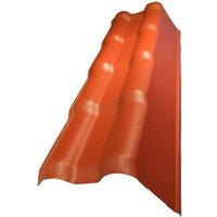 Profil der rechten Kante für Mini-PVC-Dach 94 x 66 cm - Farben - Terrakotta, Breite - 66 cm, Länge - 104 cm von MCCOVER