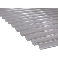 Transparente und gerippte PVC-Platte (Greca). Transparent, L: - 109 cm, L: - 1,5 m von MCCOVER