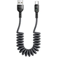 Omega 2A Typ c Quick Charge 4.0 USB-Kabel, einziehbares Kabel, Ladekabel, Spiralkabel, Kfz-Ladekabel, kompatibel mit Smartphone bis 1,8 m usb-c von MCDODO