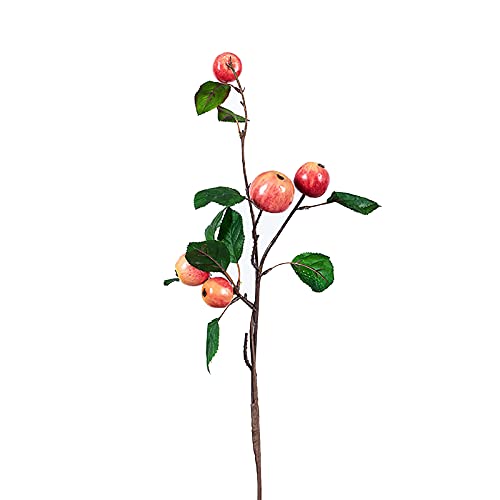 MCDSAJ Künstlicher Apfelbaumzweig, 45,7 cm, künstliche Apfelbäume, Früchte, Baumstiel mit Blättern für Weihnachten, Zuhause, Party, Garten von MCDSAJ