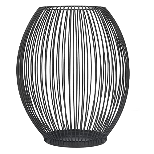 Schwarz Kerzenhalter, Metall Kerzenhalter Retro Stil Dekorative Eisen Große Käfig Kerzenhalter Tisch Zubehör von MCDSAJ