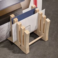 Briefablage | Schreibtisch Organizer Rack Für A4 Holz Briefsortierer Büroordner Zeitschriftenhalter Aus V1Bo1 von MCDezign