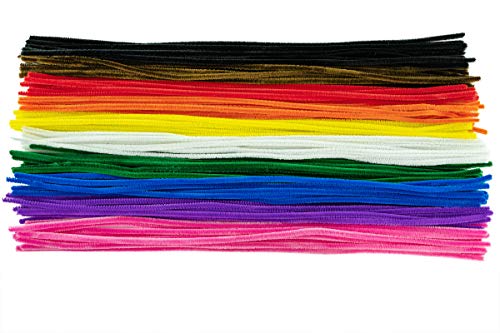 MCE-Commerce A280650 Pfeifenputzer Länge 50 cm Durchmesser 6 mm bunt sortiert, 100 Stück, 6x500mm von MCE-Commerce