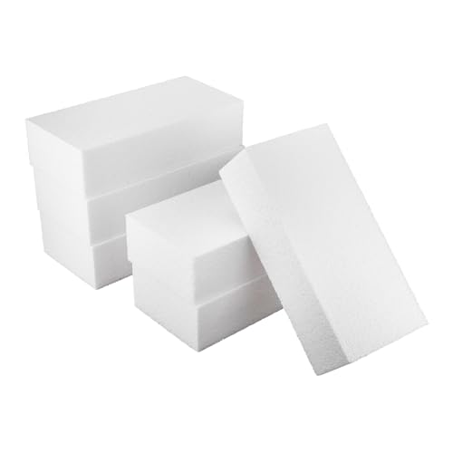 MCE-Commerce A3990713 Styroporblöcke │ Styropor Rechtecke │ Blöcke zum Basteln 5 cm, Weiß, 20×10×5cm, 6 von MCE-Commerce
