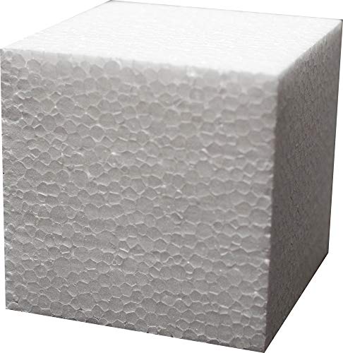 Styropor A018043 Wuerfel 80x80x80 mm 10 Stücke, EPS, Weiss, 8x8x8 cm von MCE-Commerce