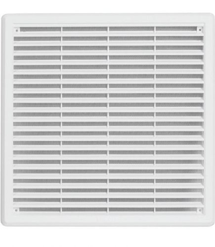 Haco Lüftungsgitter Abluftgitter aus ASA Kunststoff mit Insektenschutz weiß 250x250mm von MCH
