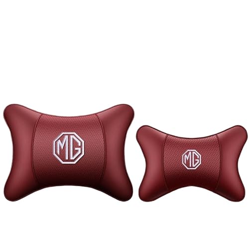Autokopfkissen für MG MG4 MG5 ZS HS EZS EHS EV 2023 2022, Auto Kopfstütze Kissen Autokopfkissen für Das Autofahren mit Verstellbaren Trägern,D-One headrest and one Lumbar Support von MCHHYL