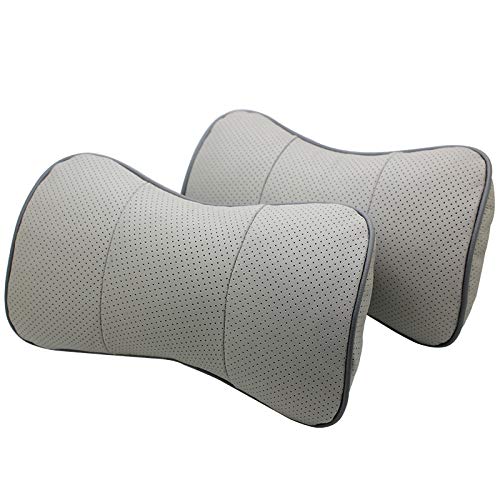 MCHHYL Autokopfkissen für Abarth 595 Abarth 500 Abarth 124 Spider, Auto Kopfstütze Kissen Autokopfkissen für Das Autofahren mit Verstellbaren Trägern,Grey von MCHHYL
