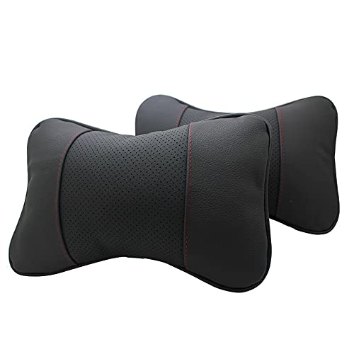 MCHHYL Autokopfkissen für Alfa Romeo Stelvio 2017-2021 2022, Auto Kopfstütze Kissen Autokopfkissen für Das Autofahren mit Verstellbaren Trägern,Black-Press line Model von MCHHYL