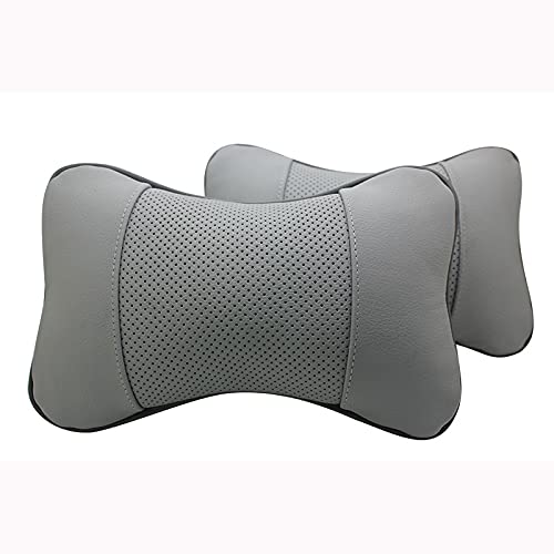 MCHHYL Autokopfkissen für Audi A3 S3 Sportback 8P 2003-2012, Auto Kopfstütze Kissen Autokopfkissen für Das Autofahren mit Verstellbaren Trägern,Grey-Press line Model von MCHHYL