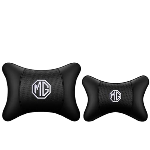 MCHHYL Autokopfkissen für MG ZS 2020 2021 2022 2023 2024, Auto Kopfstütze Kissen Autokopfkissen für Das Autofahren mit Verstellbaren Trägern,E-One headrest and one Lumbar Support von MCHHYL