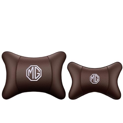 MCHHYL Autokopfkissen für MG ZS 2020 2021 2022 2023 2024, Auto Kopfstütze Kissen Autokopfkissen für Das Autofahren mit Verstellbaren Trägern,F-One headrest and one Lumbar Support von MCHHYL