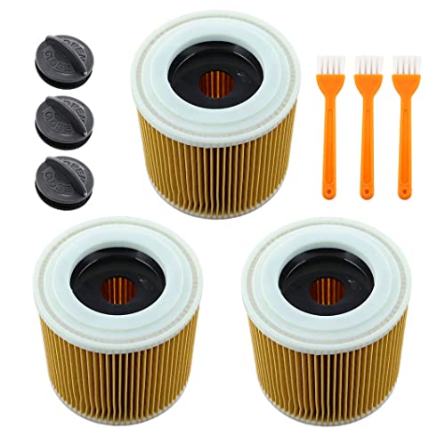 MCHNIC 3x Patronenfilter Patronen Filter für Staubsauger Trockensauger Nasssauger Mehrzwecksauger Kärcher A 2204 2254 2101 2201 WD2 WD3 MV2 MV3 WD2.200 WD3.500 P WD 3.200, wie 6.414-552.0 von MCHNIC