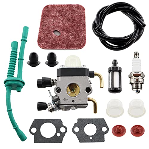 MCHNIC Vergaser mit Luftfilter Benzinschlauch für STIHL FS 38 45 55 75 80 85, FS55 FS55R FS55RC FS38 FS45 FS75 FS80 FS85 HS75 HL45 KM55 Rasenmäher Ersetzt 4140 120 0614, 4140 120 0608, ZAMA C1Q-S186 MCHNIC Vergaser mit Luftfilter Benzinschlauch für STIHL FS 38 45 55 75 80 85, FS55 FS55R FS55RC FS38 FS45 FS75 FS80 FS85 HS75 HL45 KM55 Rasenmäher Ersetzt 4140 120 0614, 4140 120 0608, ZAMA C1Q-S186 von MCHNIC