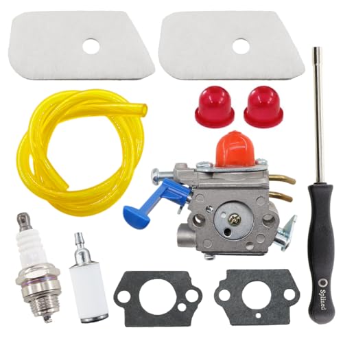 MCHNIC Vergaser mit Luftfilter Benzinfilter für Husqvarna 124L 125E 125C 125L 125LD 125R 125RJ 128C 128CD 128LD 128L 128LDX 128R 128RJ 128DJX Rasentrimmer ersetzt C1Q-W40A C1Q-W3 545081848 von MCHNIC