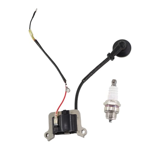 MCHNIC Zündspule mit Zündkerze für Timbertech MS-2TL-52, MS52-2TL, Fuxtec 4in1 Brast 4in1 Motorsense Freischneider 3PS 52ccm von MCHNIC