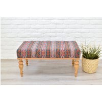 Hocker - Couchtisch Bankdekor Boho Kilim Ottoman Pouffe Sitzstuhl Esstischbank Sitzbank Home von MCHOMESTORE