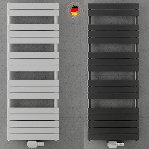 MC Heat ® Premium Badheizkörper 400x1200 mm - Handtuchwärmer in Weiß - Paneelheizkörper für Mittel- und Seitenanschluss von MCHeat