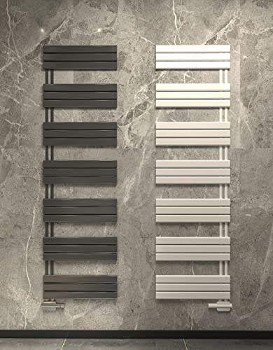MC Heat Badheizkörper 600 x 1150 mm - Handtuchwärmer Anthrazit - Mit versetztem Mittelanschluss - Eleganter Paneelheizkörper - Beidseitig montierbar von MCHEAT