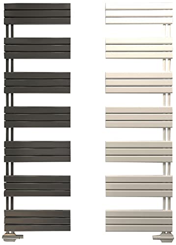 MC Heat Badheizkörper 600 x 1640 mm - Handtuchwärmer Anthrazit - Mit versetztem Mittelanschluss - Eleganter Paneelheizkörper - Beidseitig montierbar von MCHEAT