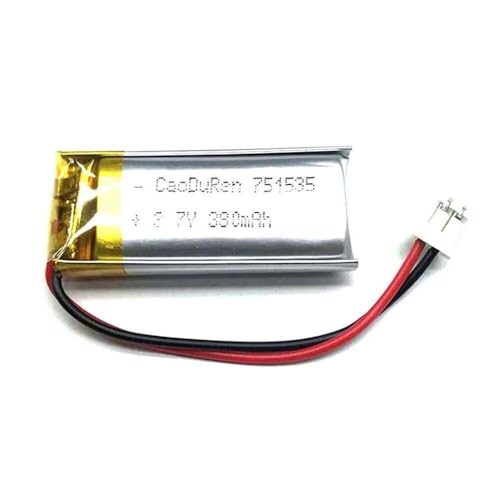 2pcs 3,7V 380mAh 751535 751635 Li -Ion Li Polymer mit 2,0 JST 2Pin -Anschluss, kompatibel mit MP3 -Playern -Kameras -GPS -Geräte Smartwatches Mobile Power Banks Tablets MP4 -Spieler MP4 -Spieler 2pcs 3,7V 380mAh 751535 751635 Li -Ion Li Polymer mit 2,0 JST 2Pin -Anschluss, kompatibel mit MP3 -Playern -Kameras -GPS -Geräte Smartwatches Mobile Power Banks Tablets MP4 -Spieler MP4 -Spieler von MCHkR