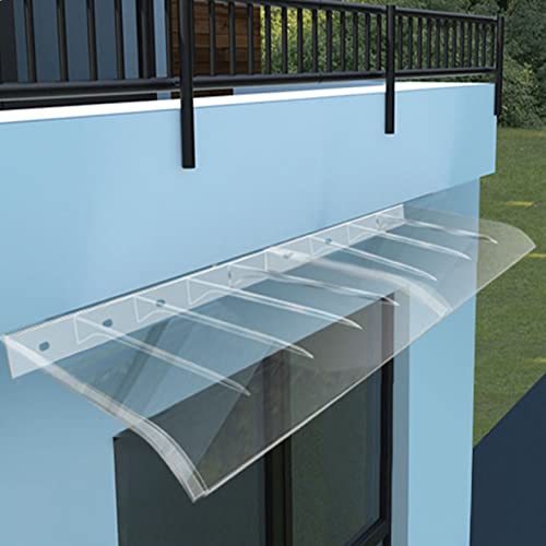 Modernes Design, Vordach für Haustür, Außenfenster, Regenschutz, Gartenüberdachung, Terrasse, Veranda, Regenmarkise, einfach zu montieren, Außenmarkise, Polycarbonat-Abdeckung (50 x 260 cm/2 von MCLAYF