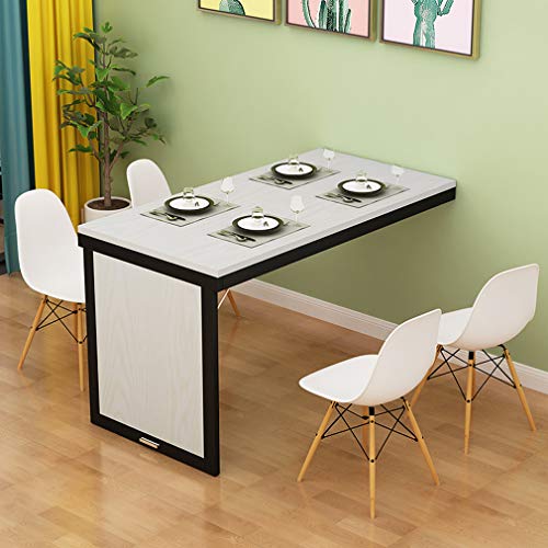 wandklapptisch klapptisch Wand wandtisch klappbar, Unsichtbarer Klapptisch aus massivem Holz zur Wandmontage, schwebender Esstisch, multifunktionaler Computertisch, umwandelbare Stehtische, von MCLAYF