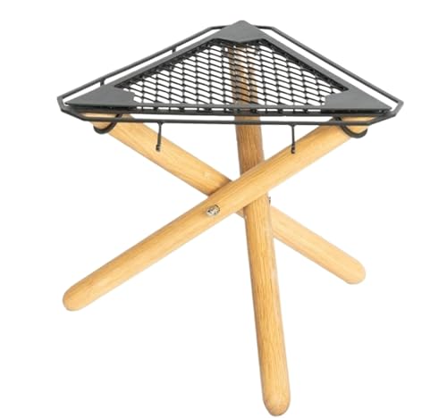 MCLIUJIA Campingtisch klappbar Klapptisch Dreieckiger Klapptisch, Eisenplatte, Picknick-Grilltisch, Tragbares Multifunktionsregal Für Outdoor von MCLIUJIA