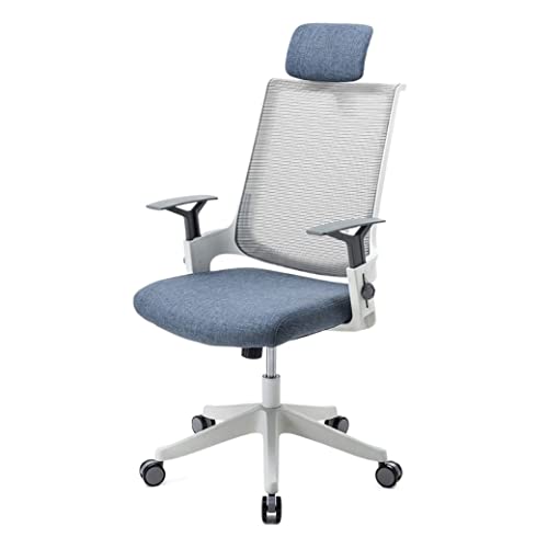 MCLIUJIA Computer-Arbeitsstuhl, Bürostuhl, Ergonomie, Computerstuhl, Freizeitstuhl, Heimrückenstuhl, Konferenzstuhl, Kopfstütze, verstellbarer Chefsessel (C) von MCLIUJIA