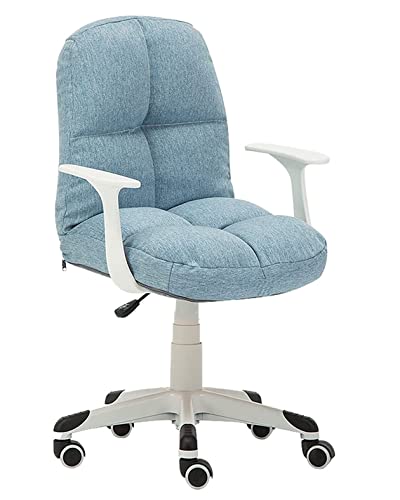 MCLIUJIA Computer-Arbeitsstuhl, ergonomischer Computerstuhl mit verstellbarer Höhe, bequemer Schreibtischstuhl, drehbar, mittlere Rückenlehne, Arbeitsstuhl für Zuhause, Büro, Chefsessel von MCLIUJIA