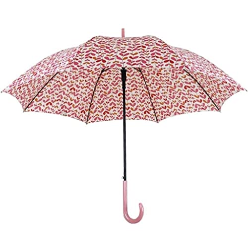 MCLIUJIA Regenschirm Großer übergroßer Baldachin entlüftete Rohrstock -Regenschirm Blumen automatisch Open Stick Regenschirm Sonne Regenschirm(Pink) von MCLIUJIA