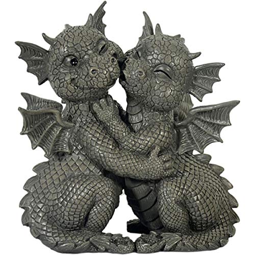 MC Gartenfigur Gartendrache - Modell Liebespaar - Fantasy Figur Deko Drache Garten von MCM