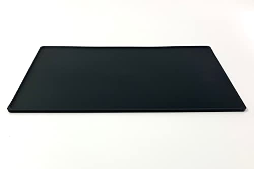 MC Restaurant Schneidebrett/Arbeitsteppich mit flexiblem Rand, 50 x 30 cm, Schwarz Made in Italy von MCM