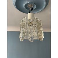 Vintage Murano Ice Glass J.t.kalmar Ceiling Lamp/Mid Century Modern Chandelier By 60S von MCMSchop