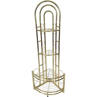 Vintage Hollywood Regency Eckregal Oder Blumenständer Aus Messing von MCMeffect