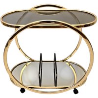 Vintage Hollywood Regency Messing Barwagen Mit Rauchglas Und Spiegel Vintage Hollywood Regency Messing Barwagen Mit Rauchglas Und Spiegel von MCMeffect