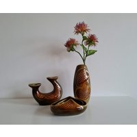 Vintage Mid Century Modern Keramik Vase/Kerzenständer/Aschenbecher Hergestellt Von Ditmar Urbach Made in Czechoslovakia von MCMeffect
