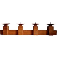Vintage Mid Century Modern Kerzenständer Aus Holz Mit Kupferschalen 60Er Jahre Vintage Mid Century Modern Kerzenständer Aus Holz Mit Kupferschalen 60Er Jahre von MCMeffect